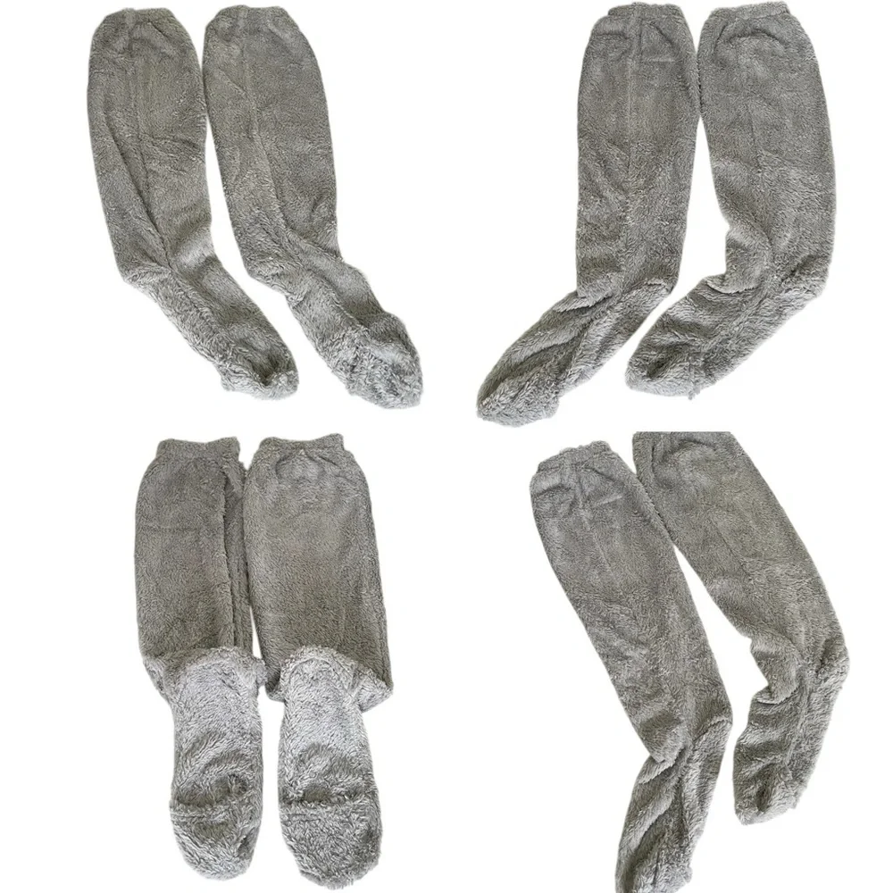 Cozy & Soft Light Gray Women’s Knee High Leg Warmer Socks (7/7.5)